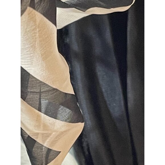 forever sleeveless shirt beaded embellished black graphic sheer layed small armp - Picture 8 of 10